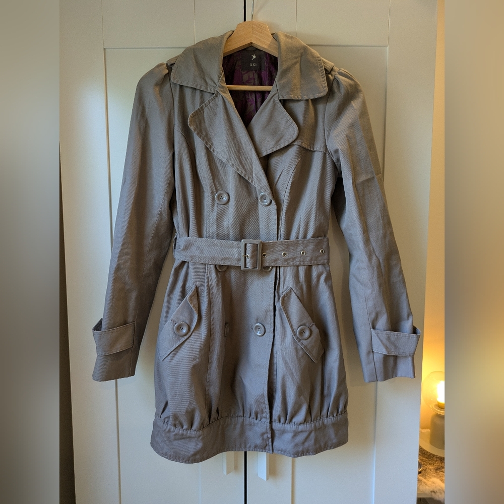 Women's Gray Trench Coat